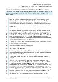 5.0 / 5 based on 1 rating. Aqa English Language Paper 1 Practice Exam Questions Using The Hound Of The Baskervilles