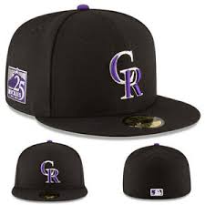 Cotton twill fitted hat with embroidered patterns on the visor and side panels. New Era Colorado Rockies Fitted Hat Mlb Official 25th Anniversary Patch Cap Ebay