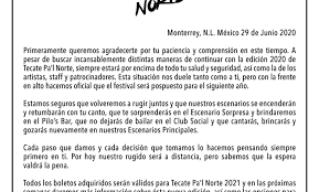 — tecate pal norte (@tecatepalnorte) february 11, 2021. Pa L Norte 2020 Pospuesto Definitivamente Sera En 2021 Noticias De Yucatan