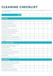 Before entering a guest's room and beginning the hotel room cleaning checklist, members of the cleaning staff should knock on the door and identify themselves. 50 Sample Cleaning Checklist Templates In Pdf Ms Word