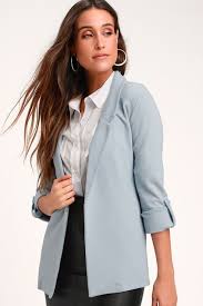Outerwear For Women Trendy Jackets Coats Blazers Lulus Light Blue Blazers Blazer Outfits For Women Womens Fashion Blazer