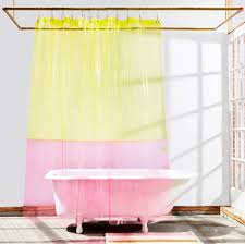 Clear Pink Yellow Eva Sun Shower Curtain Quiet Town Shower Curtain Curtains Designer Shower Curtains