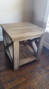 Black And White Farmhouse End Tables The Farmhouse End Table In Special Driftwood By Chateau2shanty Farmhouse End Tables Rustic End Tables Farm House Living Room