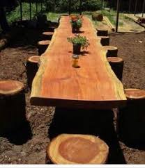 Resultado De Imagen Para Tablas En Madera Para Mesas De Comedor Jardins Rusticos Ideias De Jardinagem Troncos