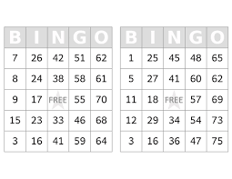 Bingo Numbers 1 75 Caller Printable Pin On Printable Bingo Cards