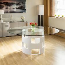 You don't usually have 12 people at your dining table, but maybe sometimes you want to? Modern Funky Large Round White Oak And Clear Glass Dining Table 1800mm Ebay