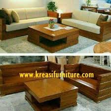 Kursi ruang tamu jati klasik berkualita dengan harga murah. Kursi Tamu Minimalis Jati Modern Kreasi Furniture Jepara Wooden Sofa Sala Set Wooden Couch