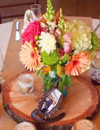 Walnut slab (various sizes) $315.00. Flower Centerpiece On Slab Of Wood