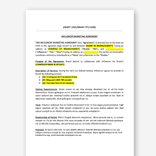 Maybe you would like to learn more about one of these? Brand Influencer Marketing Agreement Zara Watson Law In 2021 Contract Template Influencer Marketing Influencer