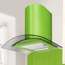 60cm Premier Range Curved Smoked Glass Cooker Hood In Lime Green Prx60lg Smoked Glass Cooker Hoods Glass