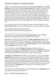 A single windows user might have a need to legitimize a. Microsoft Windows 7 Ultimate Key Serial