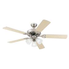Ceiling fans with lights has two functions, it's not only a decorative light, but also a fan. Westinghouse Lighting Vintage 52 Inch Five Blade Indoor Ceiling Fan Brushed Nickel Finish With Dimm
