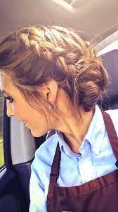 Easy Cute Hairstyle For Work In 2020 Nurse Hairstyles Hair Styles Waitress Hairstyles