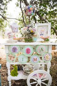 Whimsical pastel wonderland themed party. Kara S Party Ideas Vintage Tea Party Kara S Party Ideas