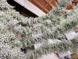 Baby S Breath Garland Flower Wall Wedding Diy Flower Arrangements Wedding Greenery Wedding