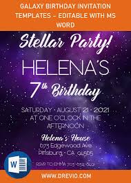 Birthday invitation wording templates free. Galaxy Birthday Invitation Templates Editable With Ms Word Download Hundreds Free Printable Birthday Invitation Templates