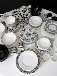 Thyme & table dinnerware black & white medallion stoneware, 12 piece set walmart usa $ 49.96. New Crockery Black And White Dishes White Dinnerware Crockery