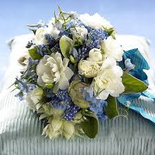 Stunning wedding flowers in blue white and purple from a moroccan wedding on style me pretty. Purple Blue Wedding Bouquets Blue Wedding Flowers Blue Wedding Bouquet Wedding Bouquets
