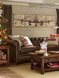 Pin By Pauline On Cabin Decor Ideas Leather Living Room Furniture Pottery Barn Living Room Living Room Leather