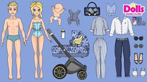 You can turn these free printables into either a paper disney doll diy or you can use them as a paper princess ornaments to used as christmas tree decorations or as party decor. Paper Dolls Family Dress Up And Free Printable Youtube