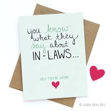 Mothers Day Card Mother In Law Card Inlaw Card You Know What They Say Mothers Day Cards Mother Birthday Gifts Cards