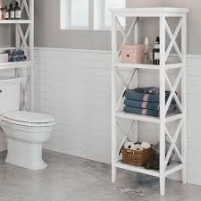 Shop wayfair for the best bathroom towel storage tower. Riverridge X Frame Bath Collection 4 Shelf Storage Tower White Walmart Com Walmart Com