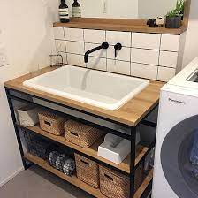 ニトリ アイアン バス トイレ totoのインテリア実例 2019 03 20 11 04 51 roomclip ルームクリップ 洗面所 おしゃれ 造作 洗面台 工業デザイン風の家具