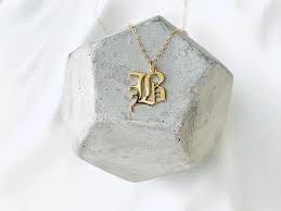 Check spelling or type a new query. Old English Letter B Necklace Gold Filled Initial B Necklace Etsy