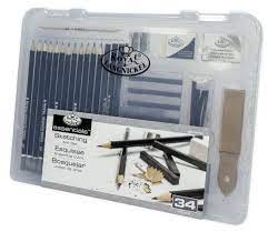 34pc Sketch Drawing Pencil Set Sketching Art Kit Royal Langnickel In Carry Case 90672066190 Ebay Pencil Drawings Art Kit Art Sketches