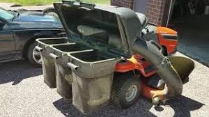 Husqvarna 54 Inch Riding Mower Bagger Review Youtube