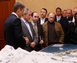 Usually, it took medvedev a couple of minutes to get from the main residence to the guest house and other parts of the complex, including the press. President George W Bush Participates In A Briefing On Sochi 2014 Winter Olympics Saturday April 5