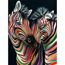 Diy diamond art ease stress and calm your mind with diamond painting, the new creative hobby that is taking the crafting world by storm. 5d Diamond Painting Colorful Zebras Kit Zebra Art Zebra Painting Cross Paintings