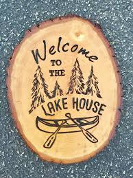 Lake House Rustic Wood Burned Sign Wood Burned Signs Wood Burning Art Wood Burning Techniques