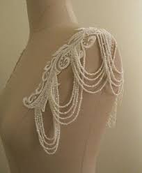 New Wedding Dress Straps Detachable Beaded Sleeves Crystal Diy Wedding Dress Hand Beading Shoulder Necklace