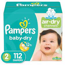 Pampers Baby Dry Diapers Super Pack Size 2 112ct Pampers Baby Diapers Diaper Sizes