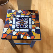 Talavera Tile With Assorted Broken Mexican Tile Talavera Tiles Tile Patio Table Mexican Tile