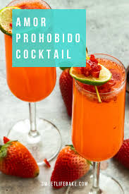 Amor Prohibido Cocktail In 2020 Diy Cocktail Recipes Cocktails Strawberry Juice