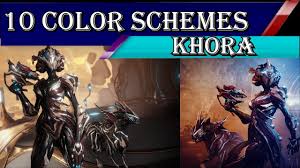 Warm and cool hues are combined in this colorful yet not overwhelming palette. 10 Spider Characters That Khora Can Cosplay Warframe Khora Color Schemes Youtube