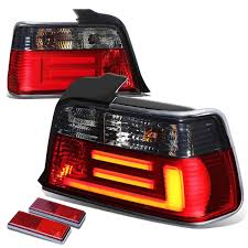 92 98 bmw e36 318i 320i 323i 325i 328i m3 sedan led bar rear brake tail lights red smoked bmw e36 bmw bmw e36 318i