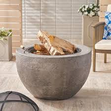 Camron Faux Concrete Wood Burning Fire Pit Wood Burning Fire Pit Wood Burning Fires Fire Pit Wayfair