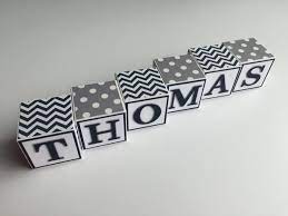 Baby Name Blocks Navy Gray Baby Name Blocks Baby Name Blocks Diy Baby Blocks