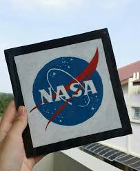 Then connect the marks using curved lines. Nasa Logo Nasa Painting Painting Drawing