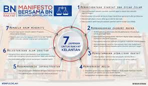 Berbaki 7 lagi janji bn sempena pru 14 adalah seperti berikut: Bernama Twitterissa Infografik Manifesto Bn Untuk Kelantan Pru14