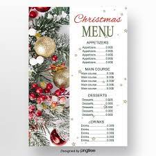 Christmas Restaurant Special Food Menu Promotion Template Download On Pngtree Christmas Menu Design Restaurant Specials Christmas Menu
