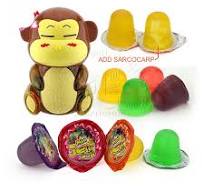 JOSH BOSH ASST. FRUIT JELLY ANIMAL JAR (MONKEY) 6/36PC