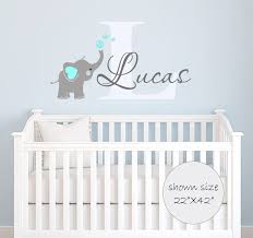 Elephant Decal Name Wall Decal Elephant Wall Decal Elephants Etsy Baby Boy Room Decor Elephant Baby Boy Elephant Baby Rooms