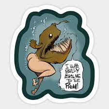 Angler Fish Prom Date - Mermaid - Sticker | TeePublic