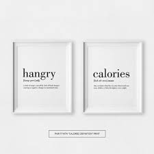 Hangry Sign Kitchen Wall Decor Definition Poster Hangry Definition Funny Kitchen Art Instant Download Definition Prints Kitchen Prints Print