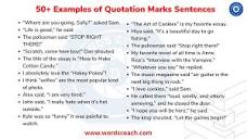 50+ Examples of Quotation Marks Sentences - Word Coach