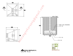 Batu split, pasir beton, semen, besi beton, dan papan kayu sebagai cetakan (bekisting) kombinasi pondasi batu kali dan foot plate merupakan gabungan antara pondasi batu kali dengan pondasi foot plate. Rencana Pondasi Jasa Desain Arsitek Jogja